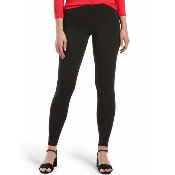 Hue Blackout Opaque Look Tights High Waisted Ponte Leggings Navy Size X-Small - Picture 1 of 7
